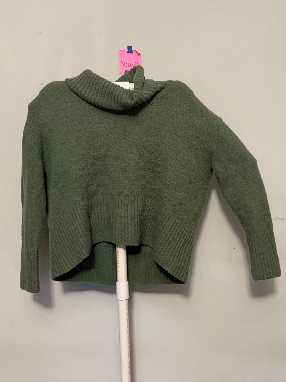 Rachel Zoe Olive Green Cropped Turtleneck Sweater